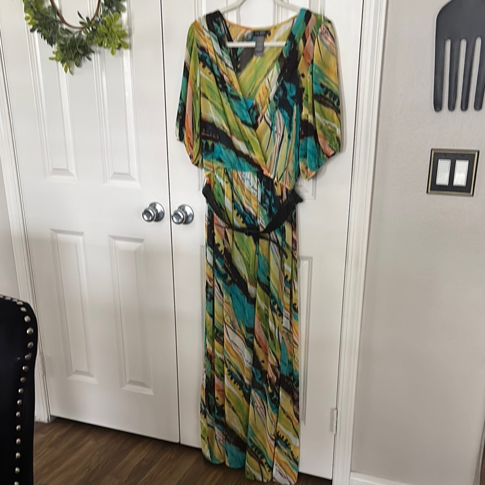 Colorful Abstract Maxi Dress
